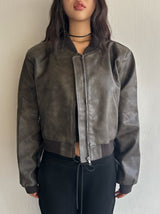 Hazelnut leather jacket