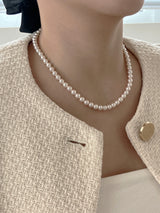 [92.5silver] swirl pearl necklace_5mm