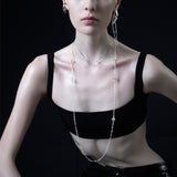 UNIT LONG CHAIN NECKLACE ( silver 925 ) (6629550686326)
