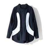 レクシオンカーブドジップオーバーシャツ / REXION CURVED ZIP-OVER SHIRT_NV
