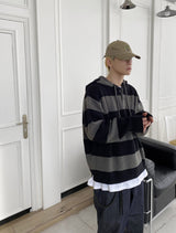 No.9228 stripe over hood KNIT (3color) (6645571518582)