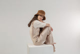 (핸드메이드) 소프트 브라운 버킷 햇 / (HANDMADE EMBROIDERY) SOFT BROWN BUCKET HAT (6656019333238)