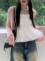 Ollin Smoking Flare String Cropped Sleeveless