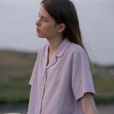 ストライプオープンカラーシャツ / Stripe open collar shirt