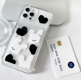 キングモチラビットカードストレージブラックフォンケース