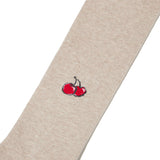 CHERRY LOGO KNEE SOCKS [OATMEAL]