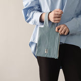 Oxford simple line strap pouch - skyblue gray