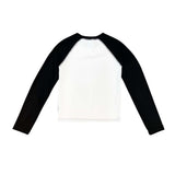 ドントカムラグランロングスリーブTシャツ/DON'T COME RAGLAN LONG SLEEVE, WHITE