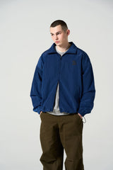 NYLON COLLAR WINDBRAKER - BLUE
