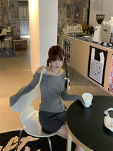 アンフッティドオフボウリブドニットTシャツ