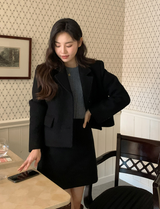 [SHOPPERMADE] テーラードウールショートコート (3color)