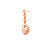 Heart gemstone drop earrings (6567590559862)