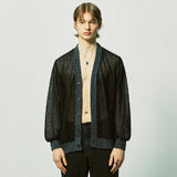 グランジフィッシャーネットニットカーディガン / grunge fisher net knit cardigan black