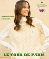 マークオーバーサイズニットベスト/RCH mark oversize knit vest ivory