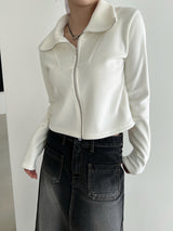 ナノレイジードベルベットジップアップ/Nano Raised Velvet Zip Up (3color)
