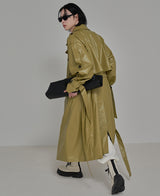 [自主製作] [Restock] ルーカスレザートレンチコート/LUCAS leather trench coat (2 color)