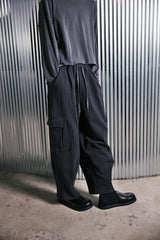 H-T CARGO BALLOON SWEAT PANTS (Charcoal) / カーゴバルーンスウェットパンツ