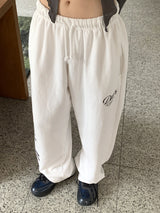 チャレンジピグメントレタリングワイドコットントレーニングパンツ / Challenges Pigment Lettering Wide Cotton Training Pants