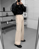 ルモンチェーンビッグカラーカフスシャツ / MO Le Mans Chain Big Collar Cuffs Shirt (2 colors)