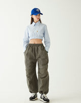 イエロータップクロップシャツ/YELLOW TAP CROP SHIRT LIGHT BLUE