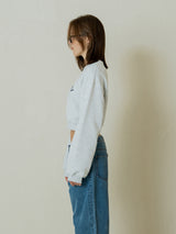 Women Bon Vivant Crop Crewneck_Melange Gray