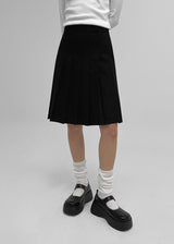 [MADE] Beshed Wool Pleated Midi Skirt