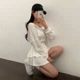 [Bellide made] skirt + hooded zip-up set