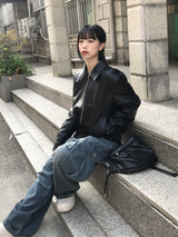 vintage fur two-way blouson jumper