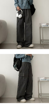 [Wide, jogger two way] Peta Tantan cargo wide pants