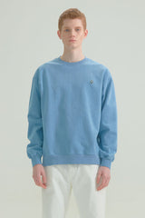 ロゴ ワッペン ピグメント スウェットシャツ ブルー / LOGO WAPPEN PIGMENT SWEATSHIRTS [BLUE] (4413982769270)
