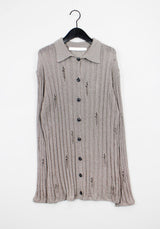 ロングダメージカーディガン / Long Damage Cardigan (3color)