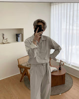 ツータック ベルト ジャンプスーツ / RO Two-Tuck Belted Jumpsuit (4 colors)