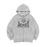 TONIGHT MOON GRAPHIC HOOD ZIP-UP (MELANGE)