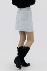 アイスライトブルーミニスカート/no.6176 Ice Light Blue Mini Skirt