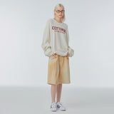 Oversized needlework wool-blend sweater