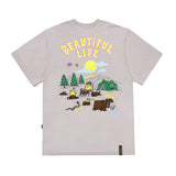 22 BEAUTIFUL LIFE OVERSIZED T-SHIRTS LIGHT PURPLE / JUNGLE GREEN (6692810457206)