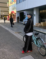 No.0547 3line sweat set ZIP-UP
