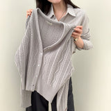 オールデイツイストVネックカーディガン / [Bellide made] All-Day Twist V-Neck Cardigan