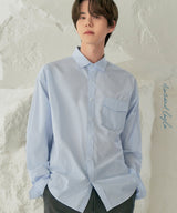 ミックスストライプシャツS93/Mix Stripe Shirt S93 Sky Blue