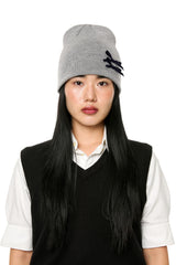 MINI RIBBON BEANIE / GREY