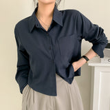 [6color] Basic pocket shirt & blouse