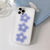 ブラーリングフラワーフォーンケース / Blurring Flower blue Phone Case