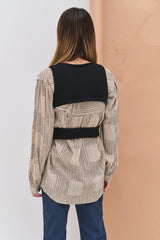 バックニットスリーブレス / Back Point Knit Sleeveless (3 colors)
