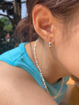 [92.5sliver] petit ball earings