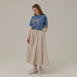リラックスフィットピーチプリントTシャツ / RELAXED FIT PEACH PRINT T-SHIRT_BLUE