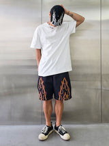 フレイム刺繡バミューダパンツ/VENTIQUE Flame embroidery Bermuda Shorts 2color