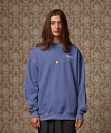 Pigment washed crewneck - Blue (4622121795702)
