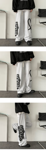 This Sun Heart Banding Training Wide Pants