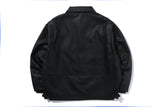ヴィーガンレザーシングルジャケット / VEGAN LEATHER SINGLE JACKET_BLACK