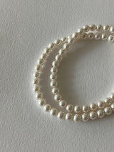 [92.5silver] swirl pearl necklace_5mm